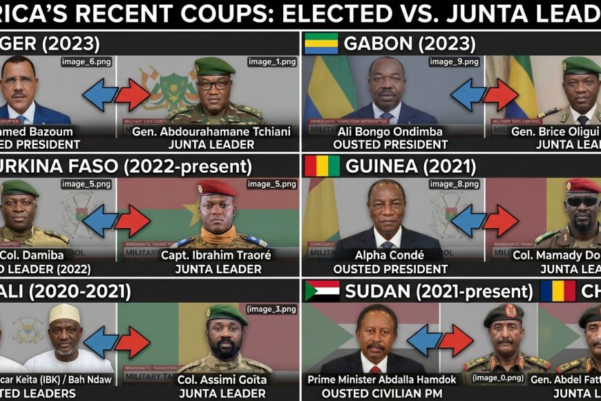 Africa’s Coup Belt Explained: Comparing 10 Elected Leaders with Their Junta Overthrowers
